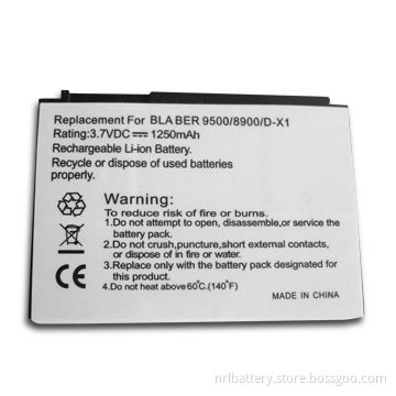 3.7V/1,250mAh Battery for BlackBerry 8900, 8920, 9300, 9550, 9630, 9650